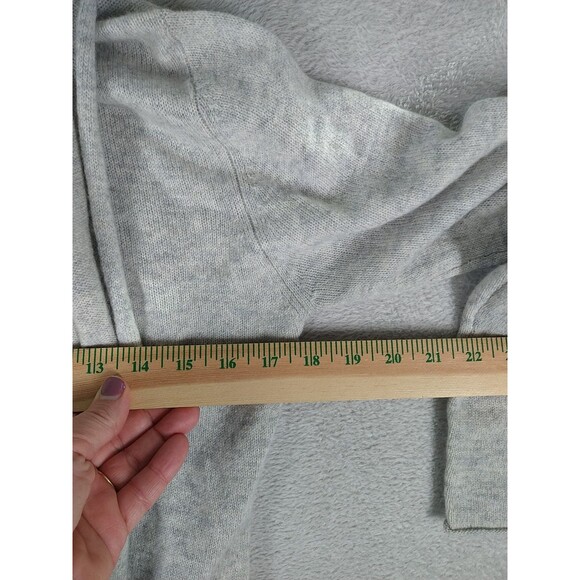 Claudia Nichole 100% Cashmere Open Front Cardigan Size Medium Gray Soft Longline - Picture 4 of 7
